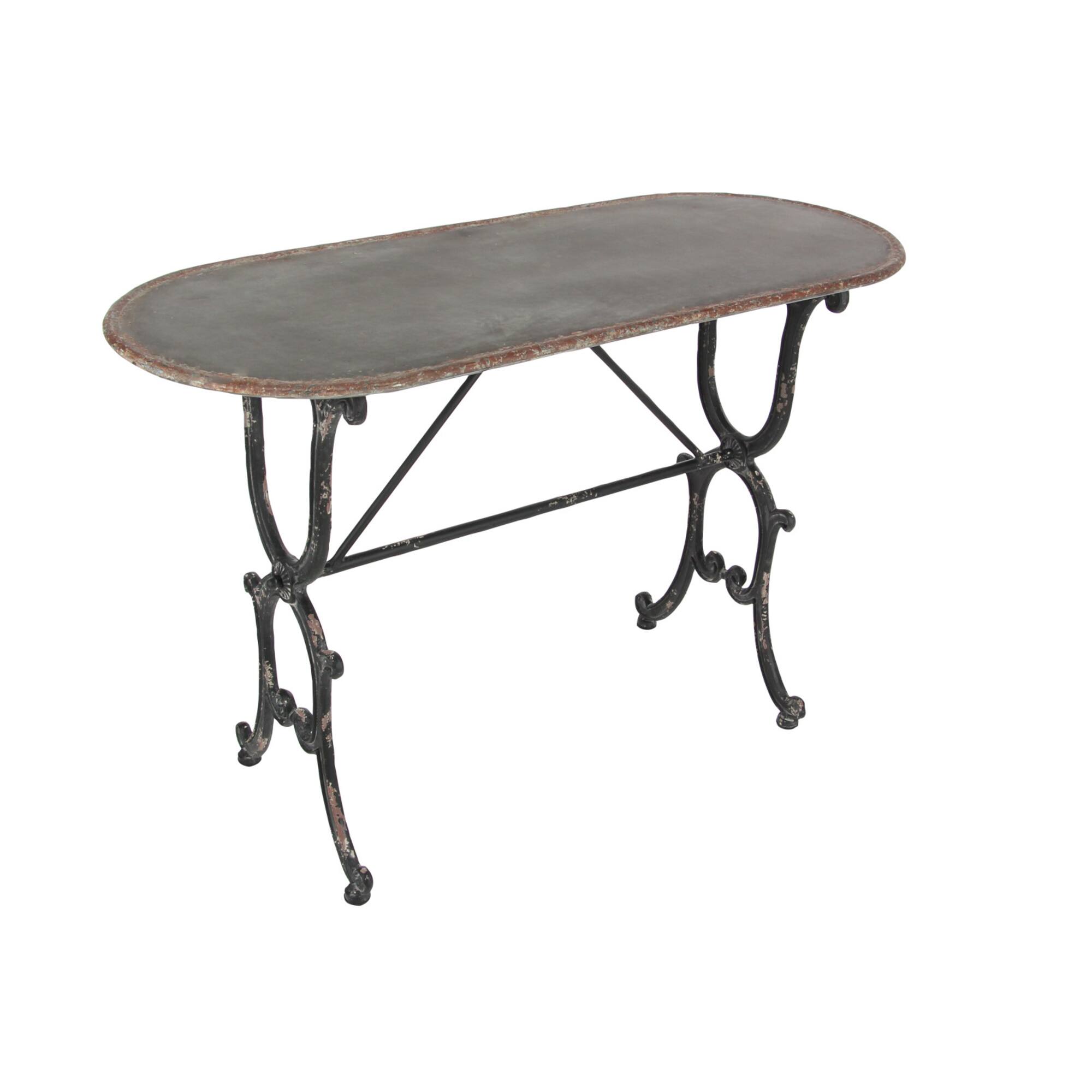 Grey Farmhouse Metal Console Table, 29" x 45"